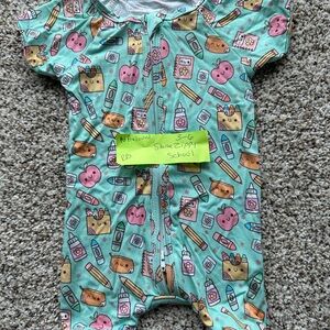 Preloved Bamboo Kids One Piece with Fun School Print